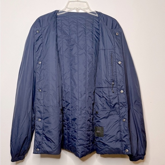 Saturdays Surf NYC Khari Navy Blue Reversible Quilted Nylon Puffer Coat Jacket L - Picture 5 of 10